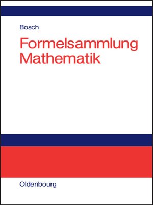 cover image of Formelsammlung Mathematik